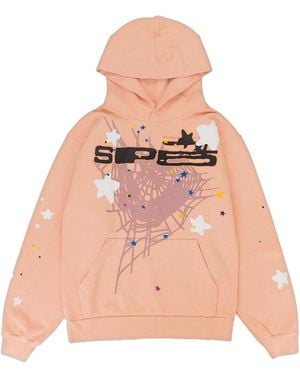 Sp5der Bellini Sp5 Peach Hoodie "Peach" Sp5_Peach_Hd" - Black