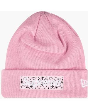 Supreme New Era Box Logo Beanie "fw 19" - Pink