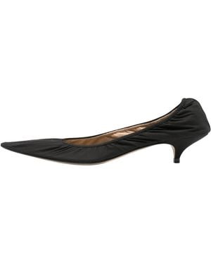 The Row Liisa Kitten Heels "Blk" F1542-W2567 Blk" - Black
