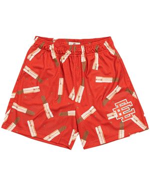 Eric Emanuel Ee Basic Shorts "Lipstick Logos - Red