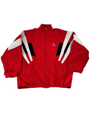Balenciaga Logo Oversized Track Jacket 675272 Tjq32 6400" - Red