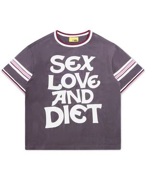 DIET STARTS MONDAY Sex Love & Diet Ss Heavyweight T-Shirt "Vintage" Dsm Hol2501 028" - Black