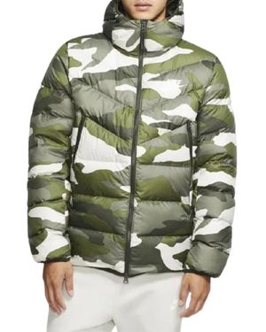 Nike Sportswear Down Fill Windrunner Printed Hooded Puf Bv4763 222" - Green