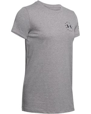 Under Armour Freedom Banner T-Shirt "Steel Light Heather 1352160 035" - Black