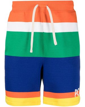 Polo Ralph Lauren Striped Fleece Short 710901575001" - Black