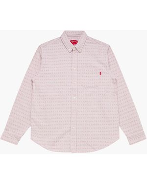 Supreme Jacquard Logos Denim Shirt "ss 20" - Pink