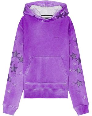 Amiri Pigment Spray Star Hoodie "Heather" Ps23Mjg031 958" - Purple