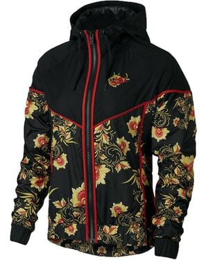 Nike Sportswear Nsw Floral Windrunner Printed Jacket 922188 010" - Black