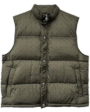 Chrome Hearts Monogram Cross Pattern Puffer Down Vest Chrm0474" - Green