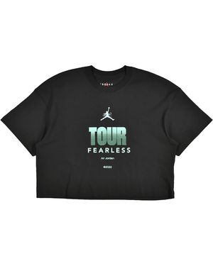 Nike Air Fearless Tour Boxy Cropped T-Shirt Dx5973 010" - Black