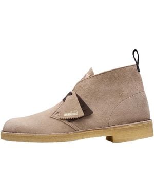 Clarks Desert Boot "Wolf Suede" 26180643" - Black