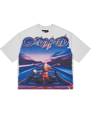 GODSPEED NEW YORK Fun T-Shirt Gs432" - Blue