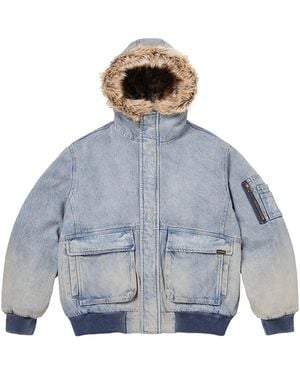 Supreme Reversible Faux Fur Hooded Work Jacket "Ss26 - Black