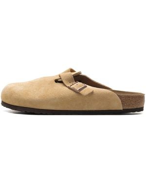 Birkenstock Boston Suede Leather "Latte Cream" 1026181" - Black