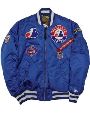 KTZ Alpha Industries Montreal Expos X Reversible Bomber Jacket Camo" Ne519" - Blue