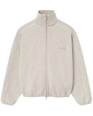 Fear Of God Modern Fit Fleece Track Jacket "Heather Stone/Cloud" 202Sp256892F" - Black