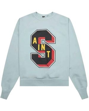 SAINT Mxxxxxx Denim Tears St Logo Crewneck Sweatshirt "Baby" Sm A22 0000 089" - Black
