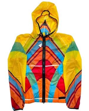 Moncler Genius Spinner Kite Print Windbreaker Jacket Mon74" - Black