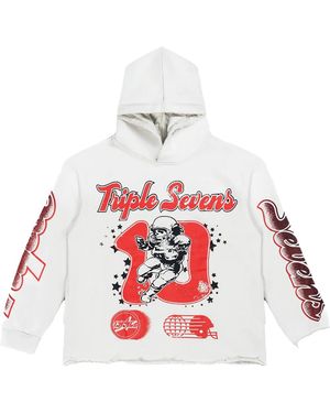 Triple Sevens All Star Football Hoodie T7 Asfhod Wht" - Black