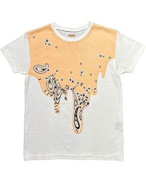Kapital Bandana Drip Logo Short Sleeve T-Shirt Peach" Kap047" - Black