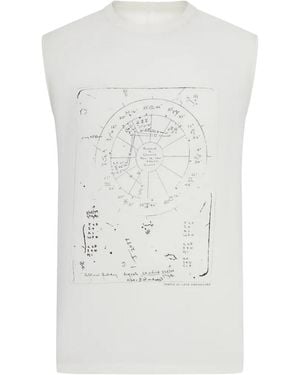 Rick Owens Concordian Brad Sleeveless T-Shirt "Milk Rr01F2132 Jaep13 1109" - Black