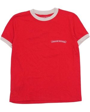 Chrome Hearts Roller Skates Horseshoe T-Shirt Chrm1475" - Red