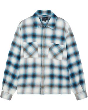 Represent Sun Bleached Ls Flannel Mlm100107" - Blue