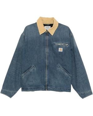 Carhartt Og Detroit Jacket Dusty H Dark Used Wash" I036593 2Xn4L" - Blue