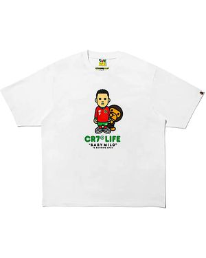 A Bathing Ape Cr7Life Ronaldo Baby Milo T-Shirt 2M23 110 910 Wh" - Black