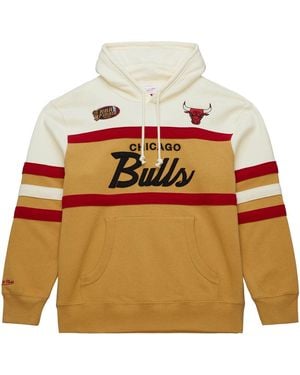 Mitchell & Ness Nba Head Coach Hoodie Bulls "Tan-Cream" Th6293 Cbutncr" - Natural