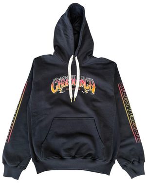 CASABLANCA Ski Club Logo Hoodie & M-Aw25-Jtp-292-01-Ex-Ski" - Black