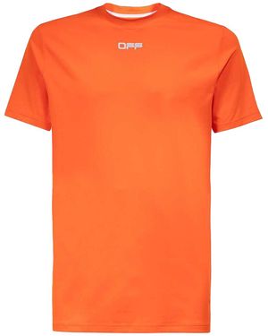 Off-White c/o Virgil Abloh Arrow Outline S/S Sport T-Shirt "Blood/ Omva025S23Fab0012001" - Orange