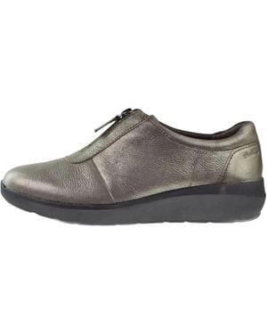 Clarks Kayleigh Sail Loafer "Metallic" 26153204" - Black