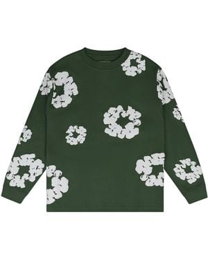DENIM TEARS Cotton Wreath Ls T-Shirt Dt804" - Green
