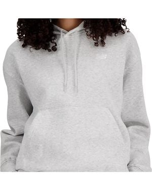 New Balance Sport Essentials Fleece Hoodie "Ash Heather" Wt41510Ahh" - Black