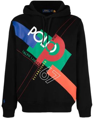 Polo Ralph Lauren Logo '67 Hoodie 710926981001" - Black