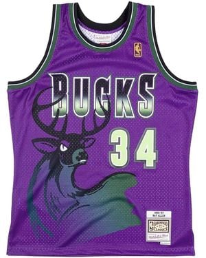 Mitchell & Ness Nba Ray Allen Reload Swingman Jersey "1996 Milwaukee Bucks - Purple