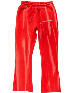 RETROVERT Flare Joggers Ret012" - Red