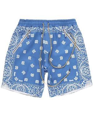 Rhude Bandana Short "Marine" Rhss23Sh460094811367" - Blue