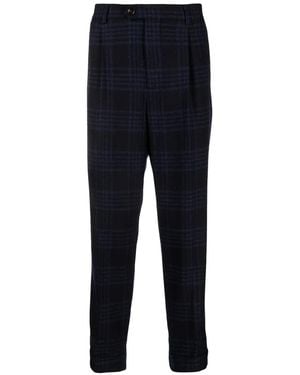 Brunello Cucinelli Plaid Tailored Trousers Brun1231" - Black