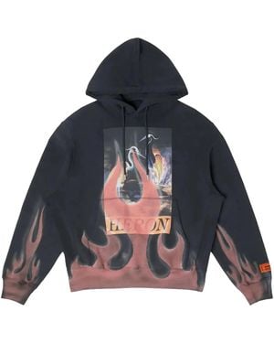 Heron Preston Times Flames Hoodie Hmbb024S23Jer0071025" - Blue