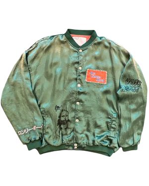 PALY Jim's Room Satin Jacket "Mint" 7U004Q1010Mnt" - Green