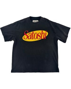 Satoshi Nakamoto Sitcom T-Shirt Sat090" - Black