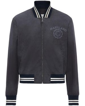 Maison Margiela Denim Varsity Caban Jacket S50Am0655 M35796 861" - Black