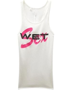 Mowalola Wet Sex Romper 05083 20004Mwsrw Whit" - Black