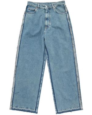 MM6 by Maison Margiela Frayed Denim Jeans Light Sh0La0025S30844963" - Blue