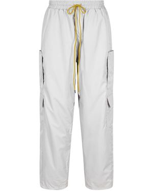 Rhude Creme Rhose Polyester Relax Fit Cargo Trousers "Cream" Rhpf22Pa043681960196" - Black