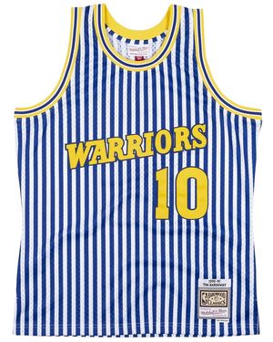 Mitchell & Ness Nba Tim Hardaway Striped Swingman Jersey "1990 Golden State Warriors" Smjybw19047 Gswptny90Tha" - Black