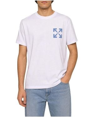 Off-White c/o Virgil Abloh Cotton Graphic Shirt 44Maa027G5J00G100" - Black