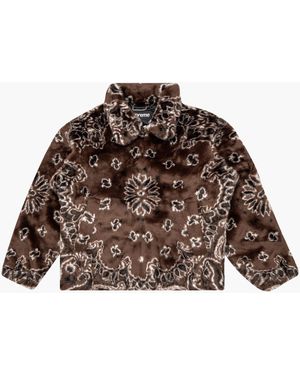 Supreme Bandana Faux Fur Bomber Jacket "Ss 21" - Black